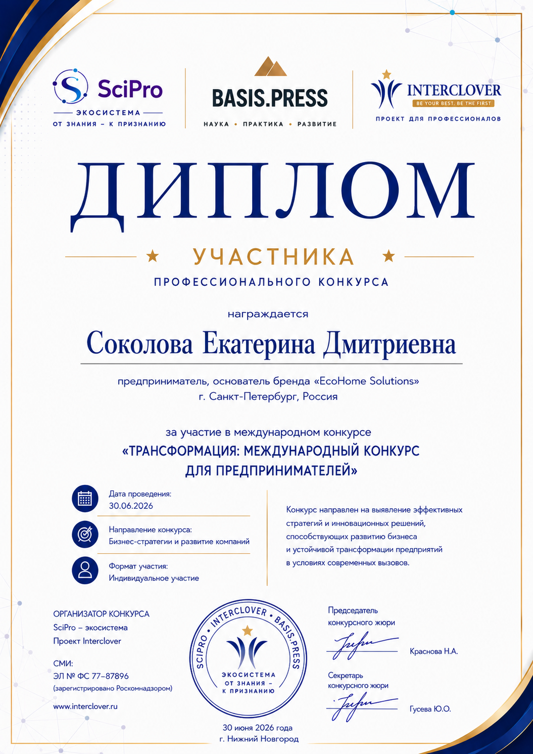 Диплом Профессионал года